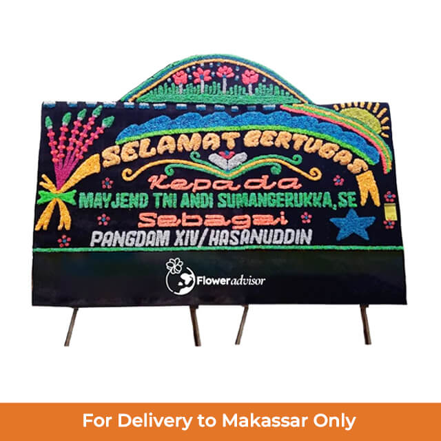 Papan Bunga Gandeng Ucapan Selamat Bertugas Ceria