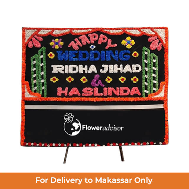 Papan Bunga Pernikahan Happily Ever After