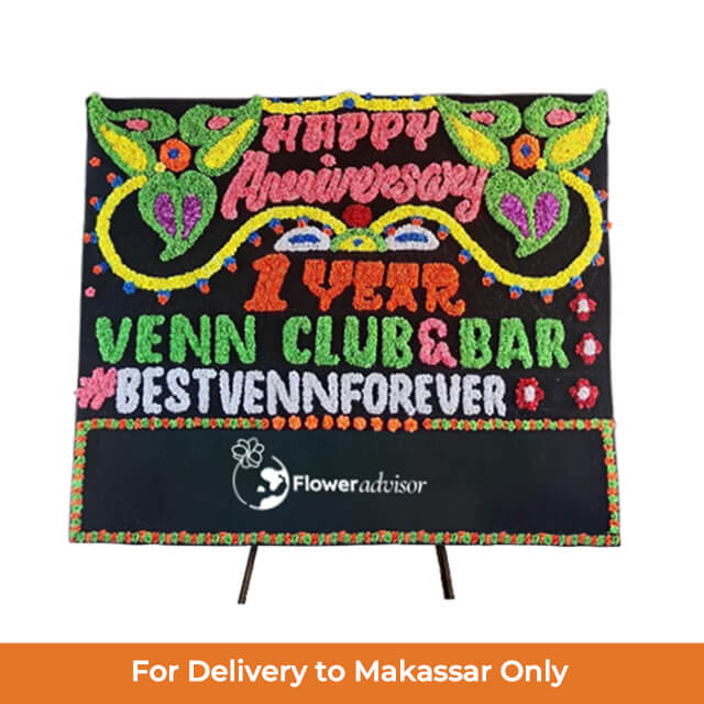 Papan Bunga Happy Anniversary Congratulations