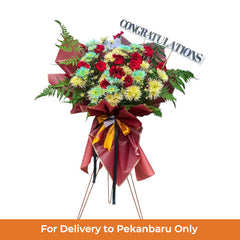 Standing Flower Congratulations in Red