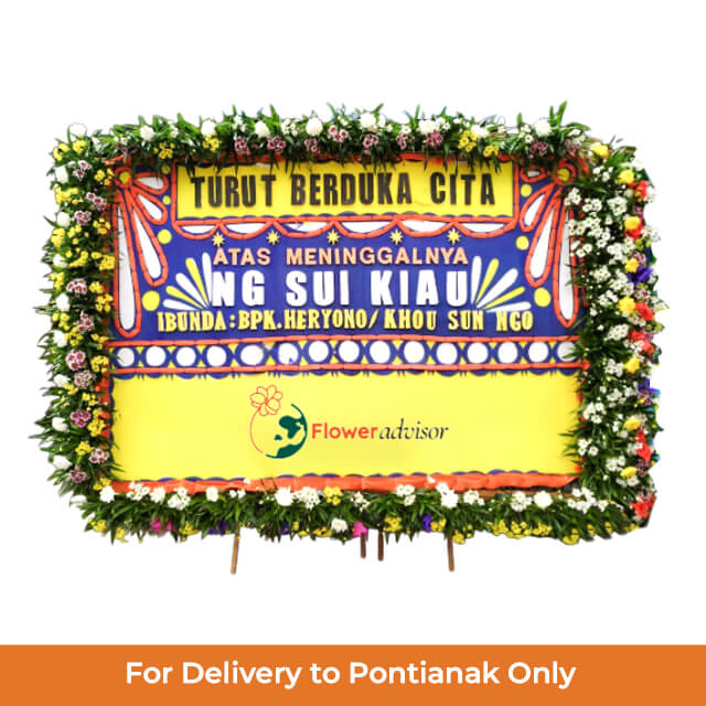Papan Bunga Duka Cita Belasungkawa Rest Well