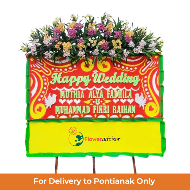 Papan Bunga Pernikahan Love In The Air