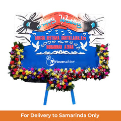 Papan Bunga Happy Wedding Pernikahan Khidmat