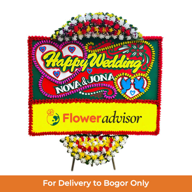 Papan Bunga Pernikahan Celestia Flora