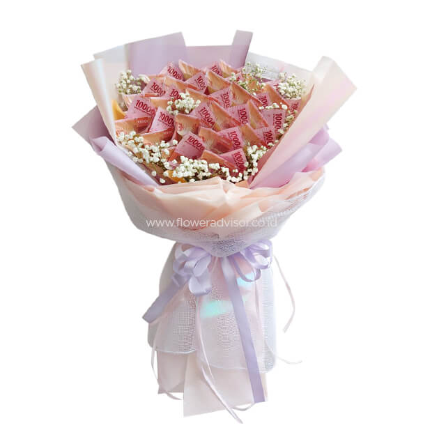 Roll Money Bouquet (81 - 100 Lembar)