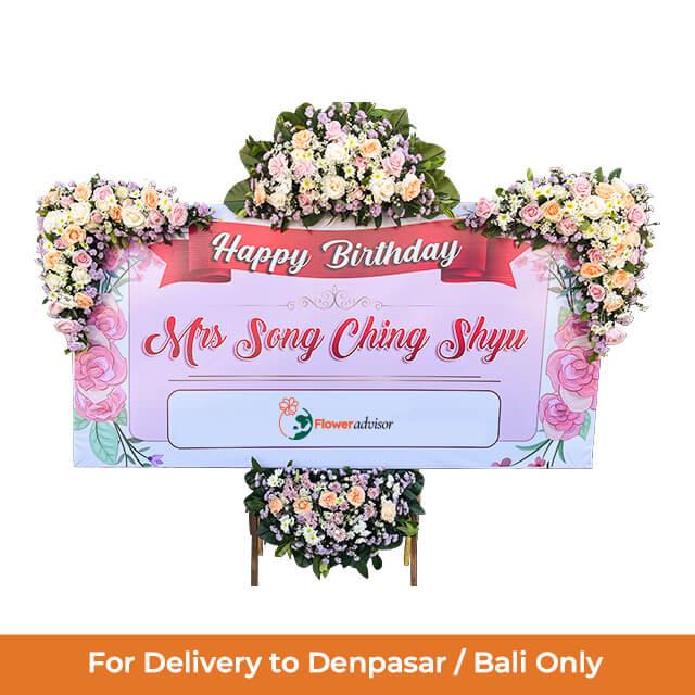 Bunga ucapan ulang tahun online florist untuk Mrs Song Ching Shyu, pengiriman Denpasar/Bali