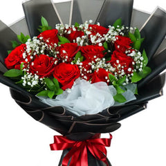 12 Tangkai Buket Bunga Valentine Radiance Rose - VDAY