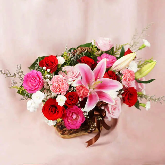 Blossoming Harmony Flower Basket