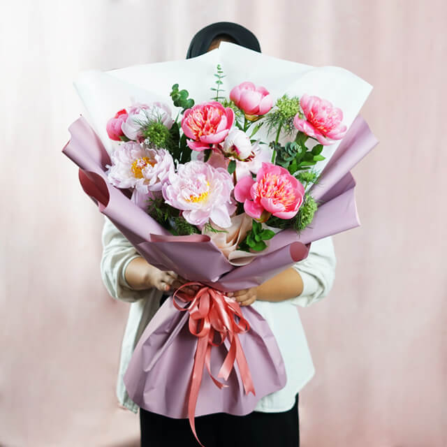 Paradise Buket Bunga Peony Romantis