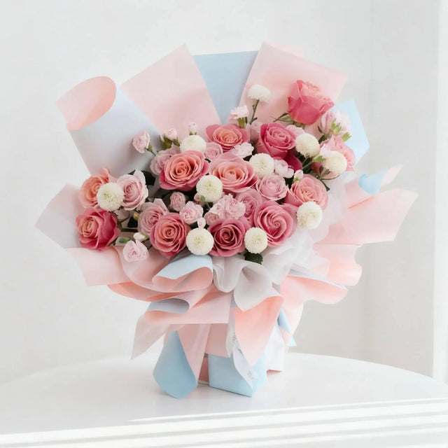 Vivid Rose Mosaic