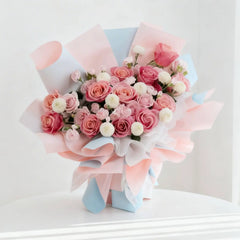 Vivid Rose Mosaic