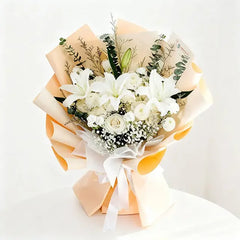 Bouquet bunga putih elegan dari online florist, sempurna untuk hadiah istimewa